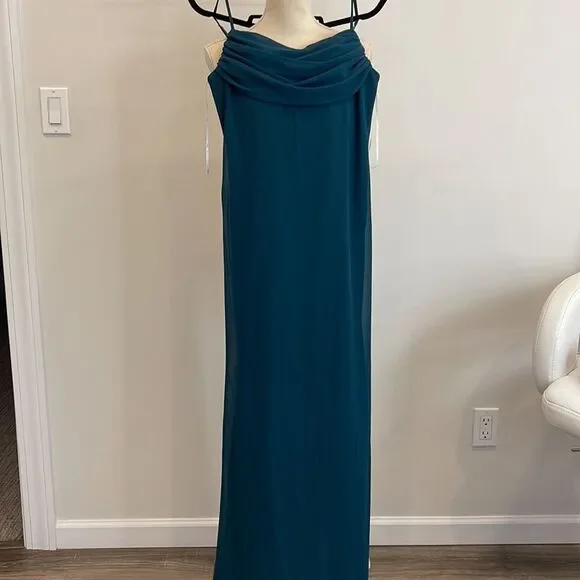 Captivated Emerald Green Cowl Neck Maxi Dress Women